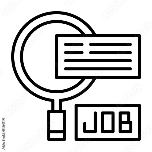 Magnifying Glass Outline Style Icon