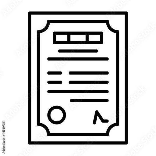 Contract Outline Style Icon