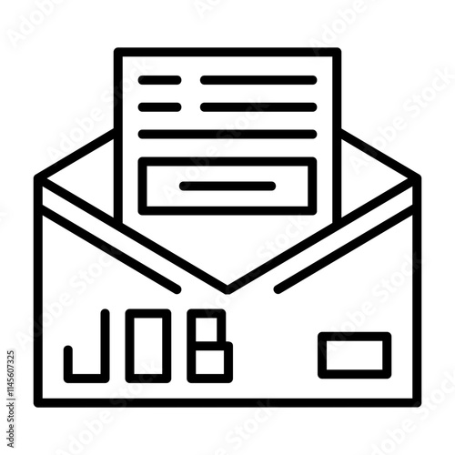 Offer Letter Outline Style Icon