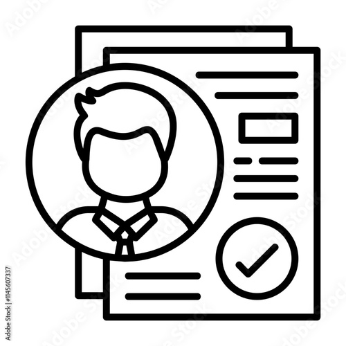 Acceptance Outline Style Icon