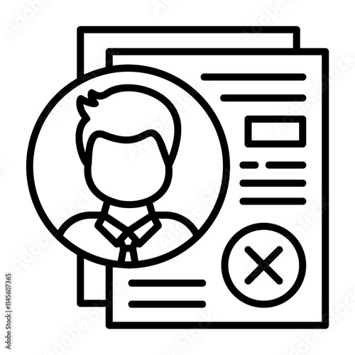 Reject Outline Style Icon