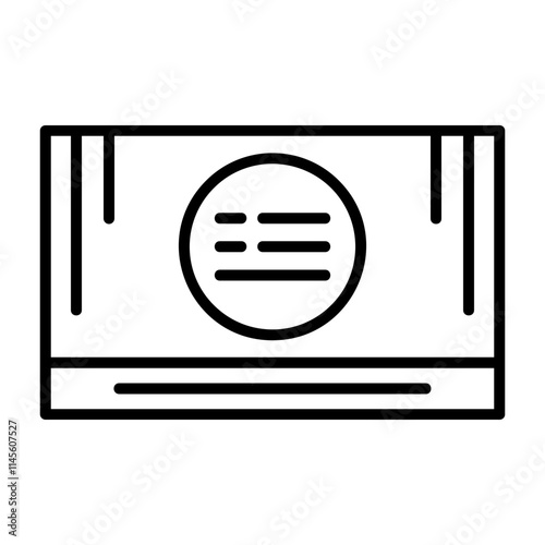 Business Card Outline Style Icon