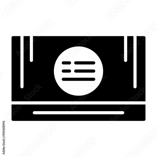 Business Card Solid Style Icon