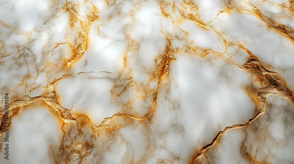 Close-up of white marble with gold veins. Close-up of white marble with gold veins.