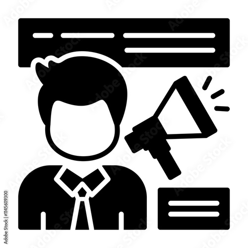 Employee Engagement Solid Style Icon