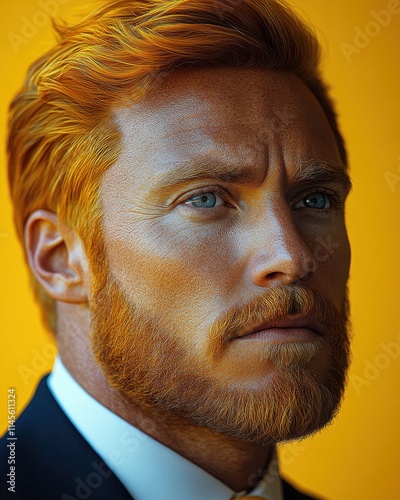 portrait business man wearing a suit with a beard