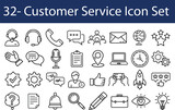 set of customer service icon vector.eps