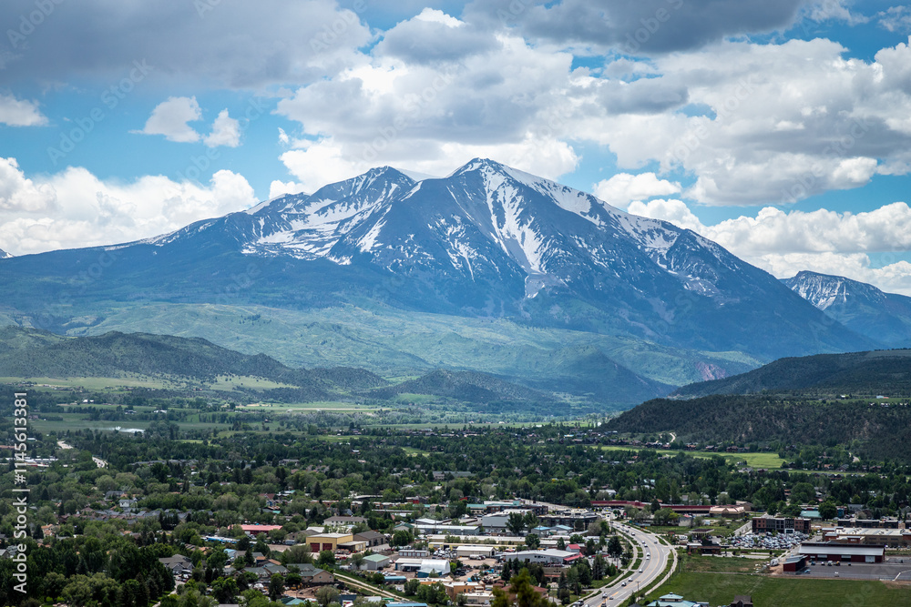 Majestic Mt Sopris over Carbondale, Colorado