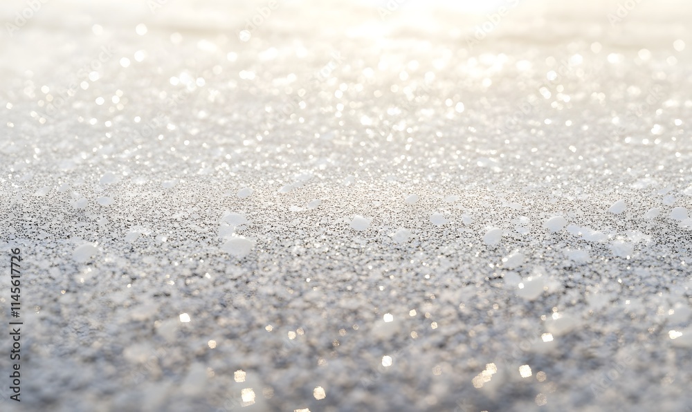 Sparkling frost crystals on a surface. Sparkling frost crystals on a surface.