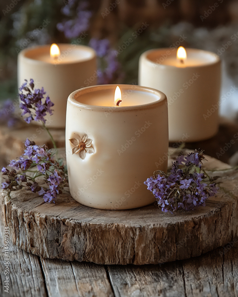 a cozy display of handmade eco-friendly candles made from soy wax, a cozy display of handmade eco-friendly candles made from soy wax,
