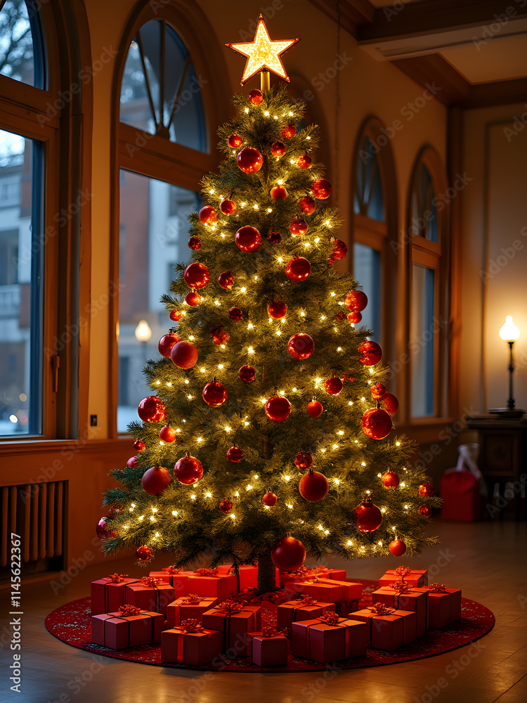 christmas tree with gifts