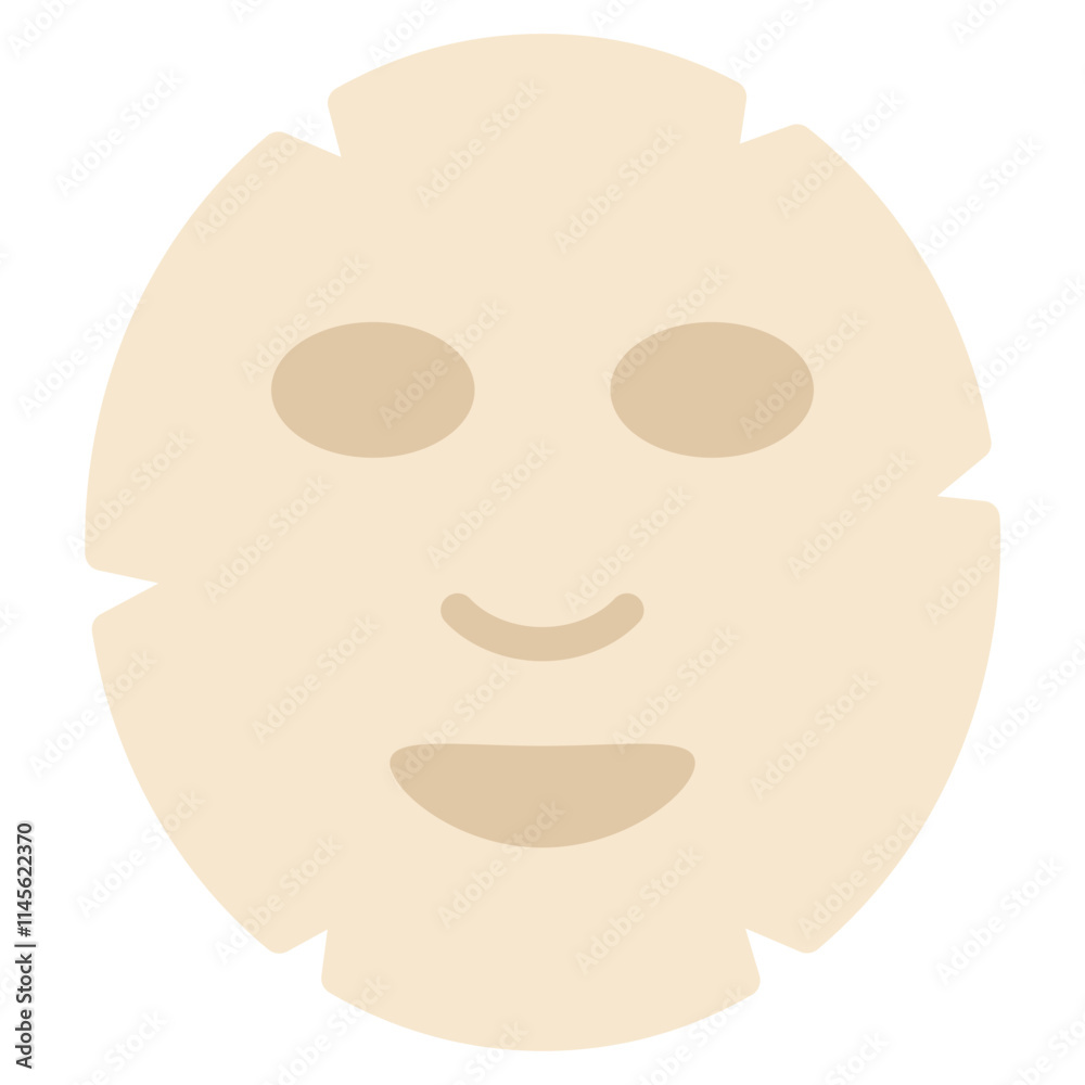Simple Relaxation Face Mask Icon Simple Relaxation Face Mask Icon