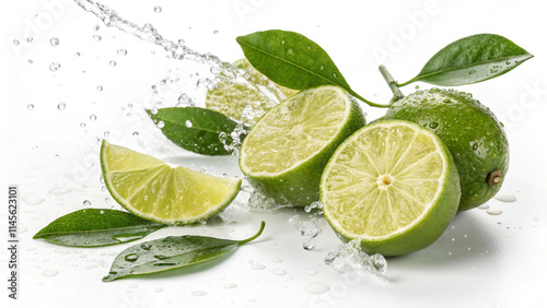 lime with refreshing water