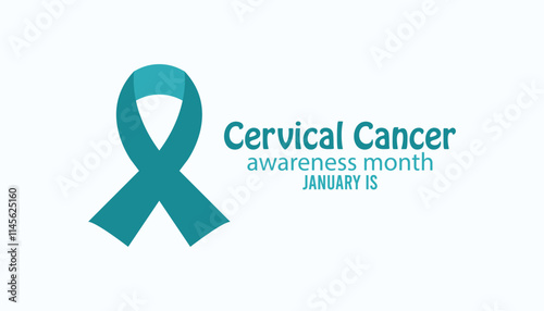 Vector illustration on the theme of Cervical Cancer awareness month observed each year during January.
