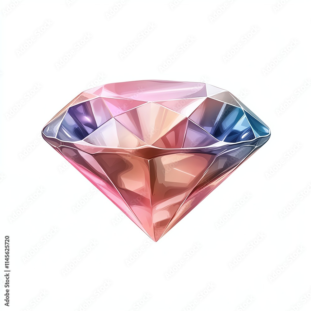 A colorful, sparkling diamond with intricate facets, showcasing a blend of pink and blue hues, symbolizing luxury and elegance. A colorful, sparkling diamond with intricate facets, showcasing a blend of pink and blue hues, symbolizing luxury and elegance.