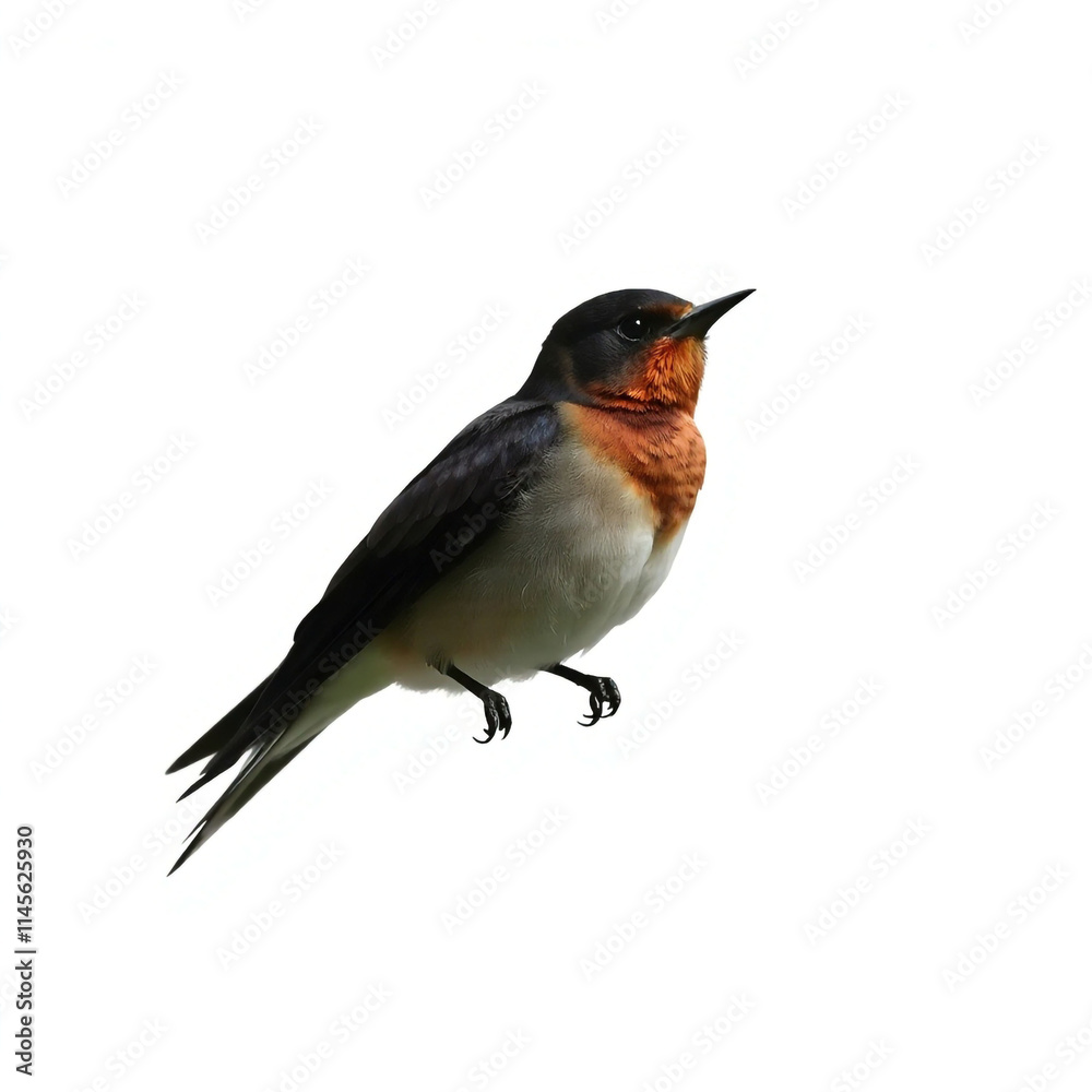 Fototapeta premium Beautiful swallow Clipart, isolated on a white background, swallow Generative AI.