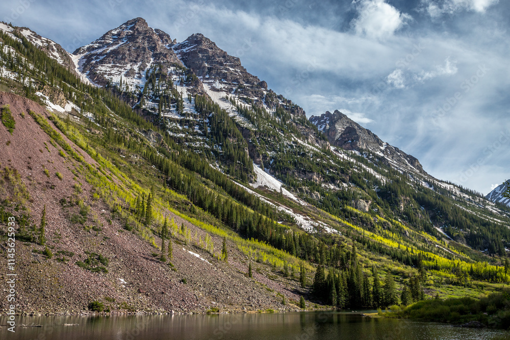 Majestic Pyramid Peak Reflected in Maroon Lake