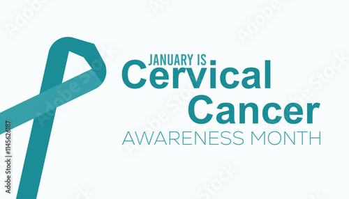 Vector illustration on the theme of Cervical Cancer awareness month observed each year during January.