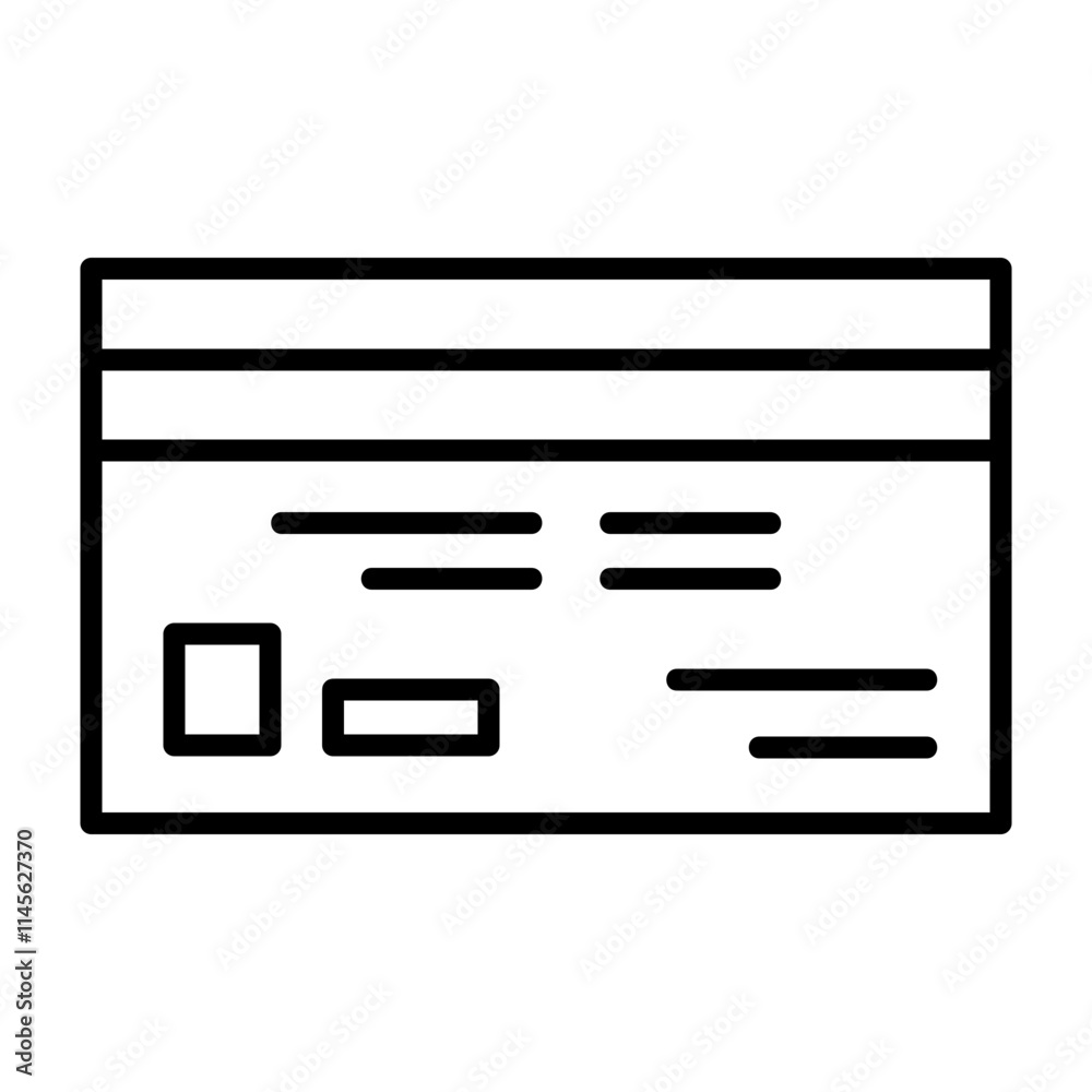 Credit card Outline Style Icon Credit card Outline Style Icon