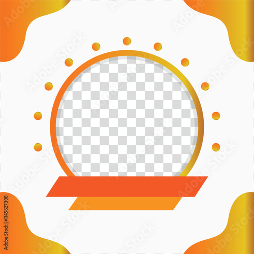 Twibbon gold and orange circle template