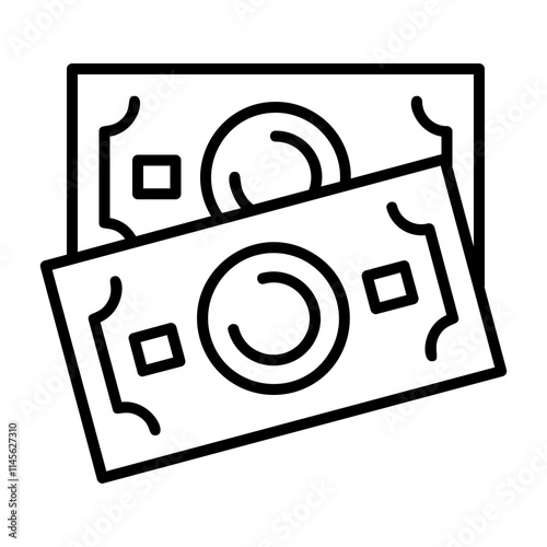 Banknote Outline Style Icon