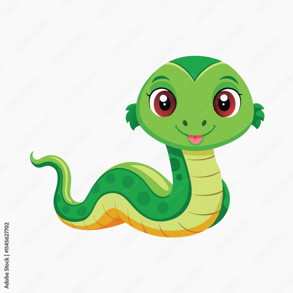 vector cute snake Isolated object on a white background vector cute snake Isolated object on a white background
