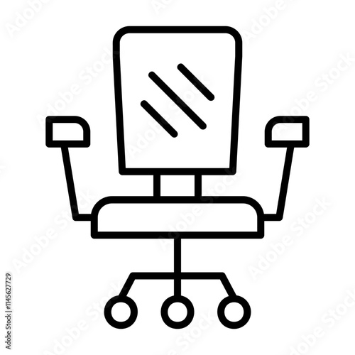 Chair Outline Style Icon