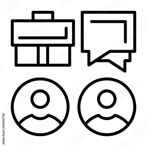 Meeting Outline Style Icon