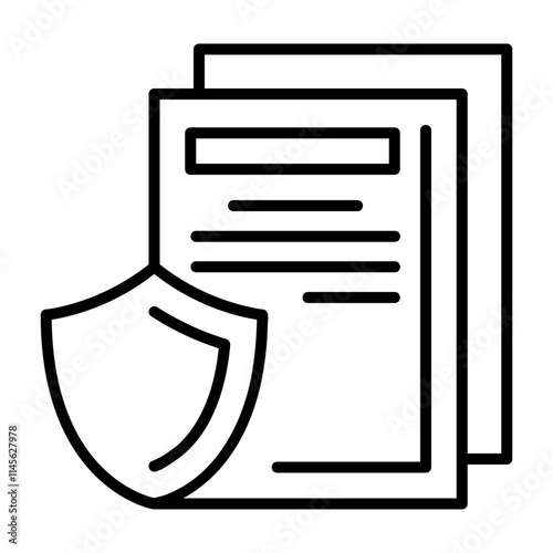 Document protection Outline Style Icon