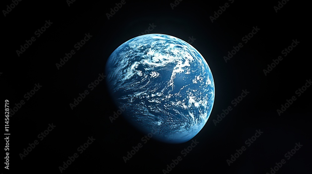 A close-up view of Earth from space emphasizes the planet's unique features and its place in the universe.