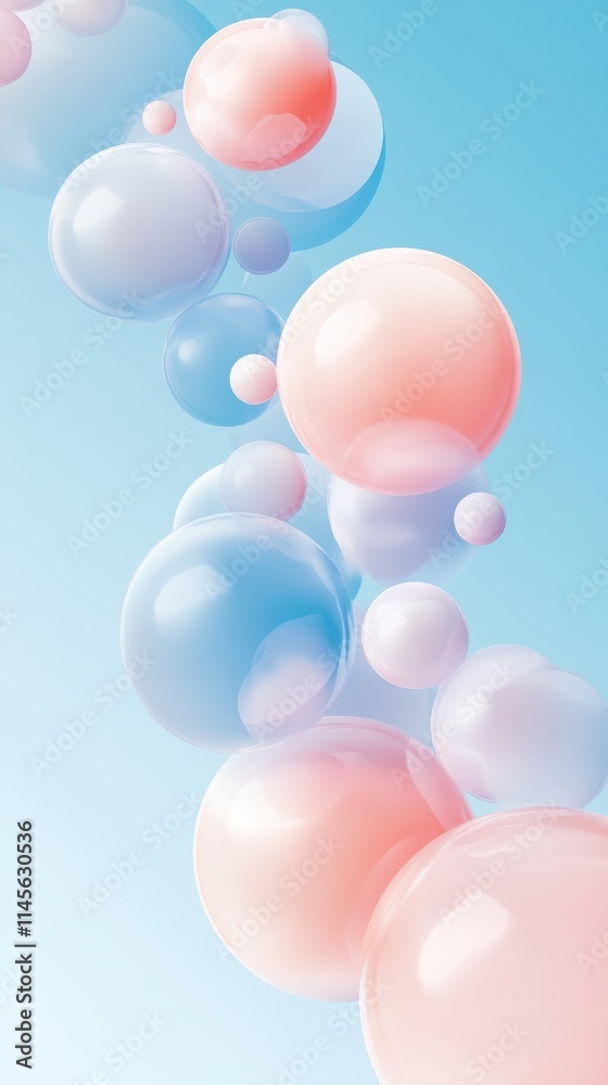 A bunch of colorful balloons are floating in the air A bunch of colorful balloons are floating in the air