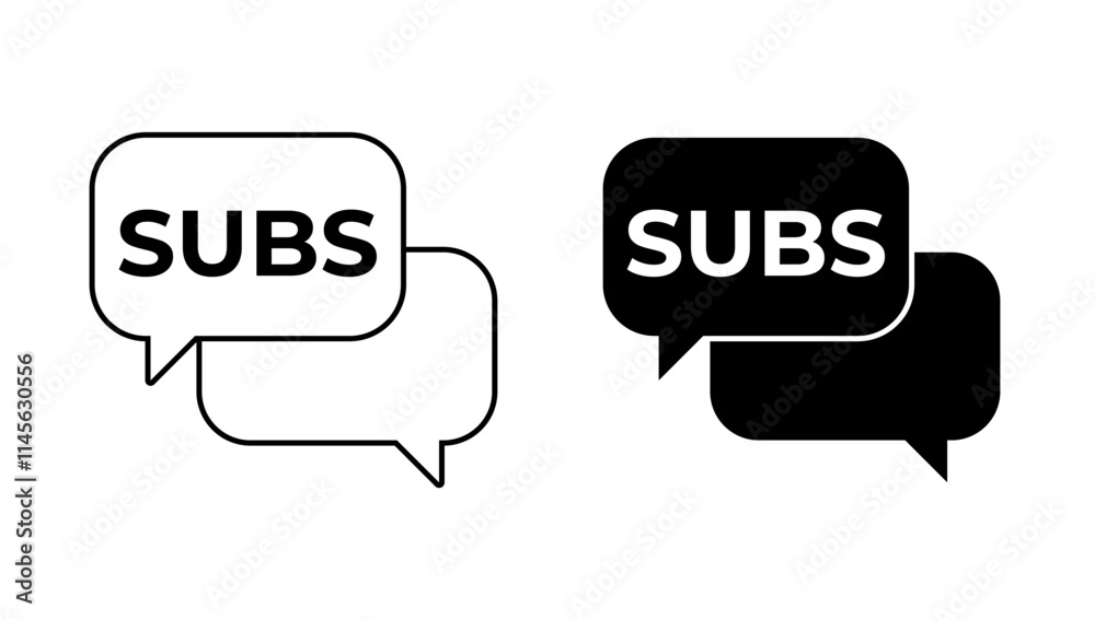 Social media icon object cartoon, sticker flat vector for subscribe Social media icon object cartoon, sticker flat vector for subscribe
