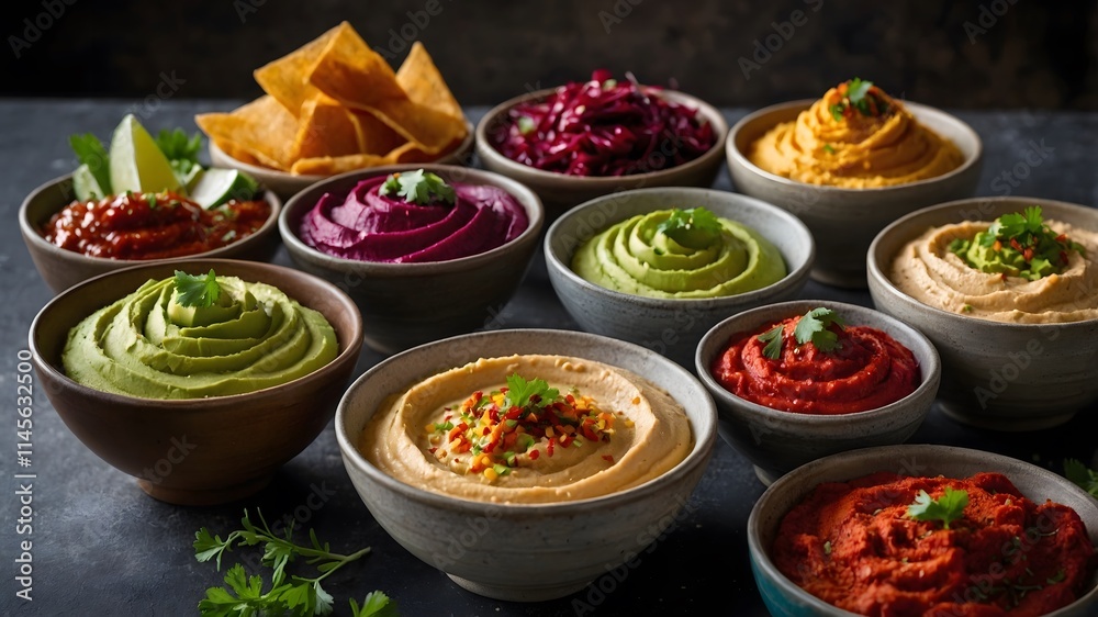 Manakeesh Feast: A Flavorful Mix of Zaatar, Cheese, Meat, and Spinach with Creamy Labneh Manakeesh Feast: A Flavorful Mix of Zaatar, Cheese, Meat, and Spinach with Creamy Labneh