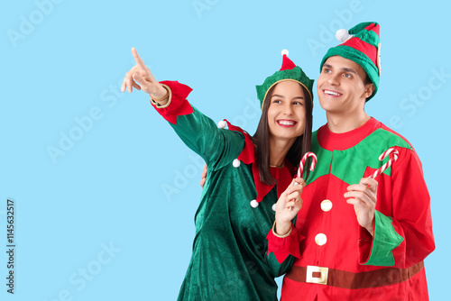 Happy young couple dressed ...