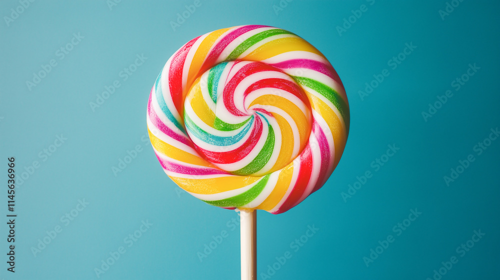 colorful lollipop with swirling patterns colorful lollipop with swirling patterns