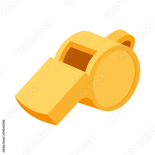 Whistle icon object cartoon, sticker flat vector