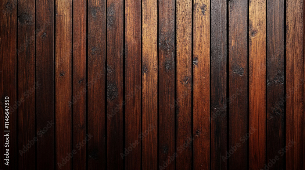 Obraz premium Rich wood texture background with deep brown tones symbolizing strength durability and natural elegance chaotic pattern adds depth and complexity creating a visual representation of timelessness and r