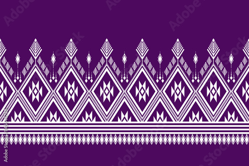 Geometric ethnic oriental seamless pattern traditional Design for background,carpet,wallpaper.clothing,wrapping,Batik fabric,Vector illustration.embroidery style - Sadu, sadou, sadow or sado