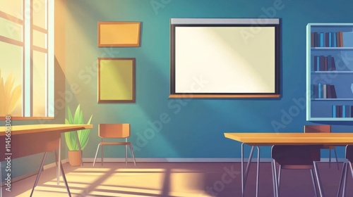 Sunlit Classroom: A Serene Learning Space