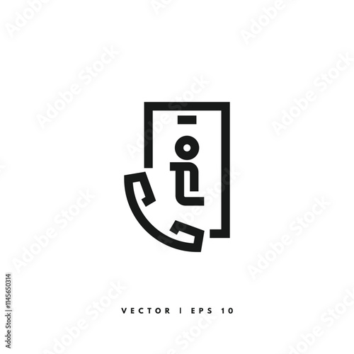 Information Phone Icon. Editable Stroke