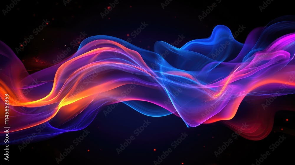 Abstract colorful waves with vibrant gradients creating a dynamic energetic background suitable for creative and technological themes Abstract colorful waves with vibrant gradients creating a dynamic energetic background suitable for creative and technological themes
