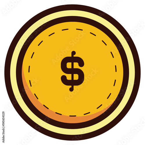 dollar coin illustration