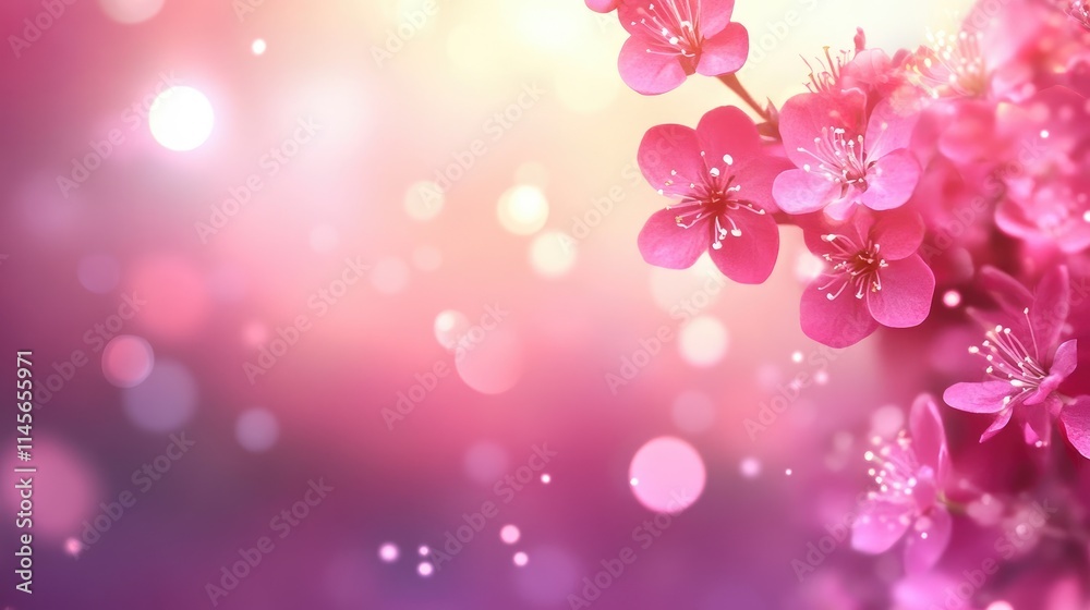 Soft focus pink flower background with bokeh effects creating a dreamy and romantic atmosphere for design projects and presentations. Soft focus pink flower background with bokeh effects creating a dreamy and romantic atmosphere for design projects and presentations.