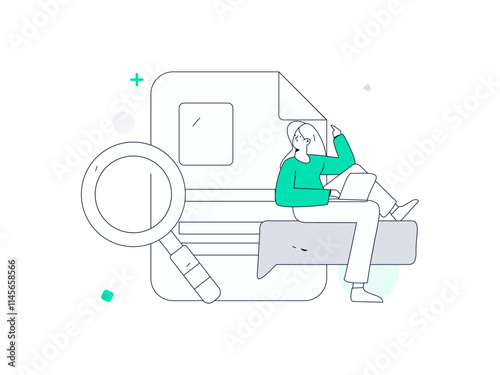 Invite friends to conduct questionnaire flat vector concept operation hand drawn illustration

