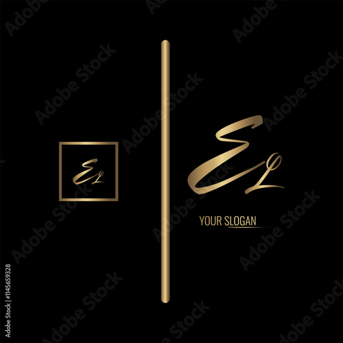 Luxury stylish EL letter vector logo design. Typography Stylish logo design.
