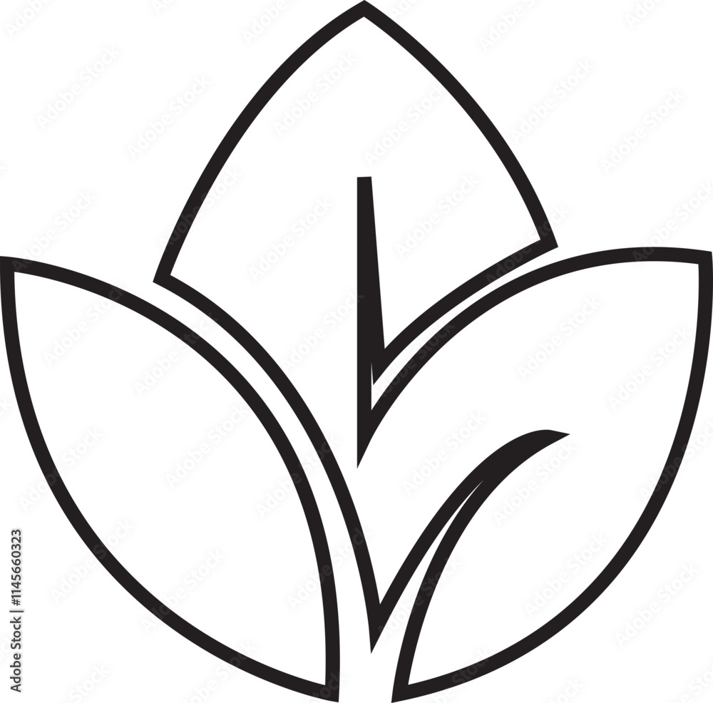 Eco friendly icon in trendy black line style. Ecologic food stamp sign. Organic natural food vector illustration. Element design for natural concept isolated on transparent background. Eco friendly icon in trendy black line style. Ecologic food stamp sign. Organic natural food vector illustration. Element design for natural concept isolated on transparent background.