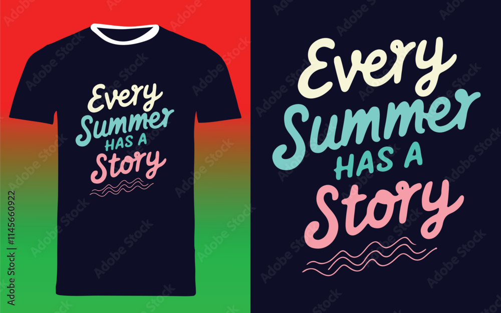 summer typography t shirt design 