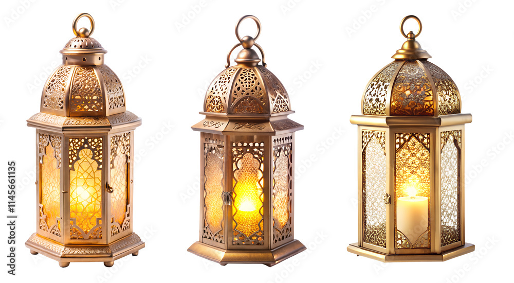 ramadan kareem lantern set cut out isolated on transparent background ramadan kareem lantern set cut out isolated on transparent background