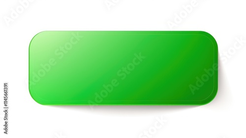 Free Download Blank green label on a clean white background suitable for product labeling and graphic design applications - GFXLoad