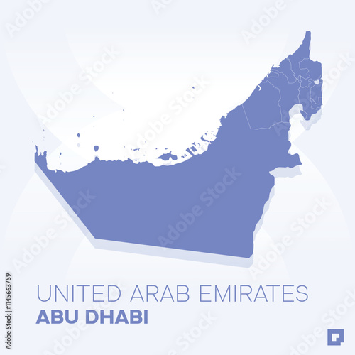 United Arab Emirates vector map, Vector map of United Arab Emirates, editable eps, AI files, Vector illustration of United Arab Emirates vector map